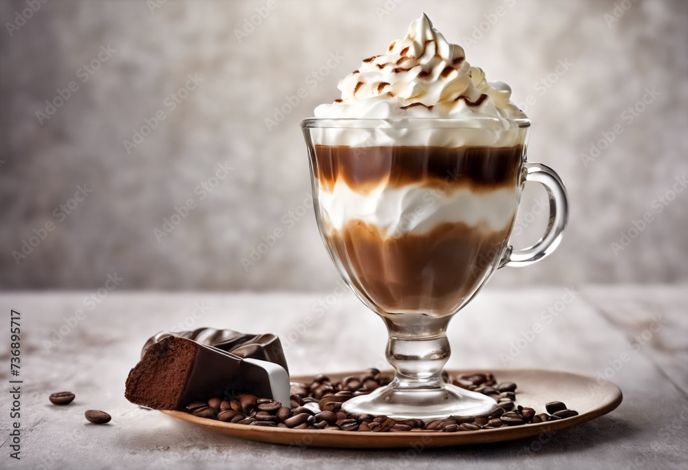 Caffè in Coppa di Vetro con Panna Montata