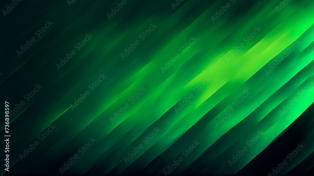 Diagonal Geometric Banner Background with Black and Green Gradient 