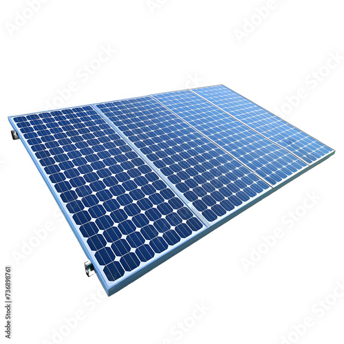 Solar panel isolated on transparent background, png 