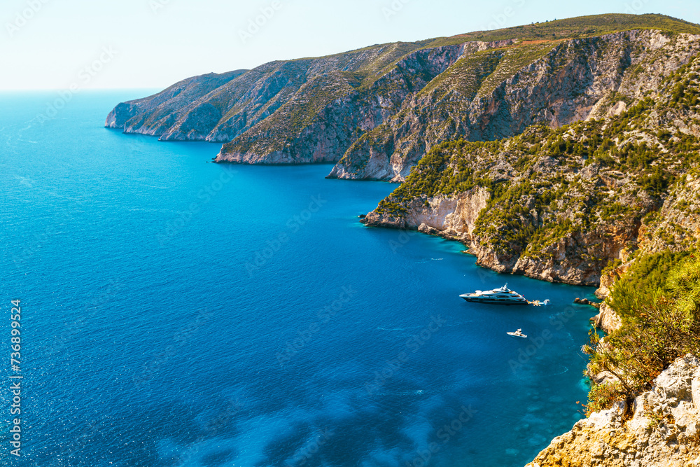 Aerial view of the coast of the sea