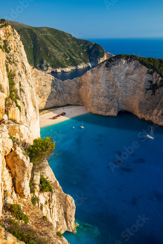 Shipwreck Beach on Zakynthos, Greece.