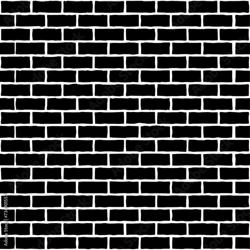 brick wall vector, seamless pattern drawing. texture interior background line art. set of graphics elements drawing for architecture and landscape design. cad pattern