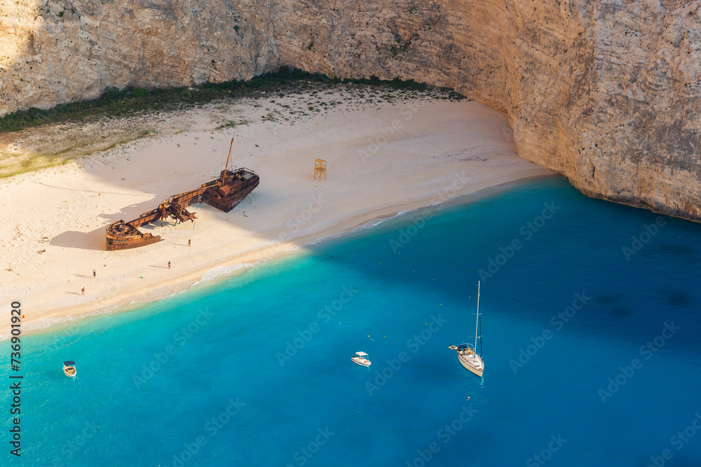 Shipwreck Beach on Zakynthos, Greece.