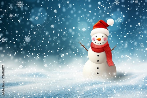 snowman in the snow © Malik
