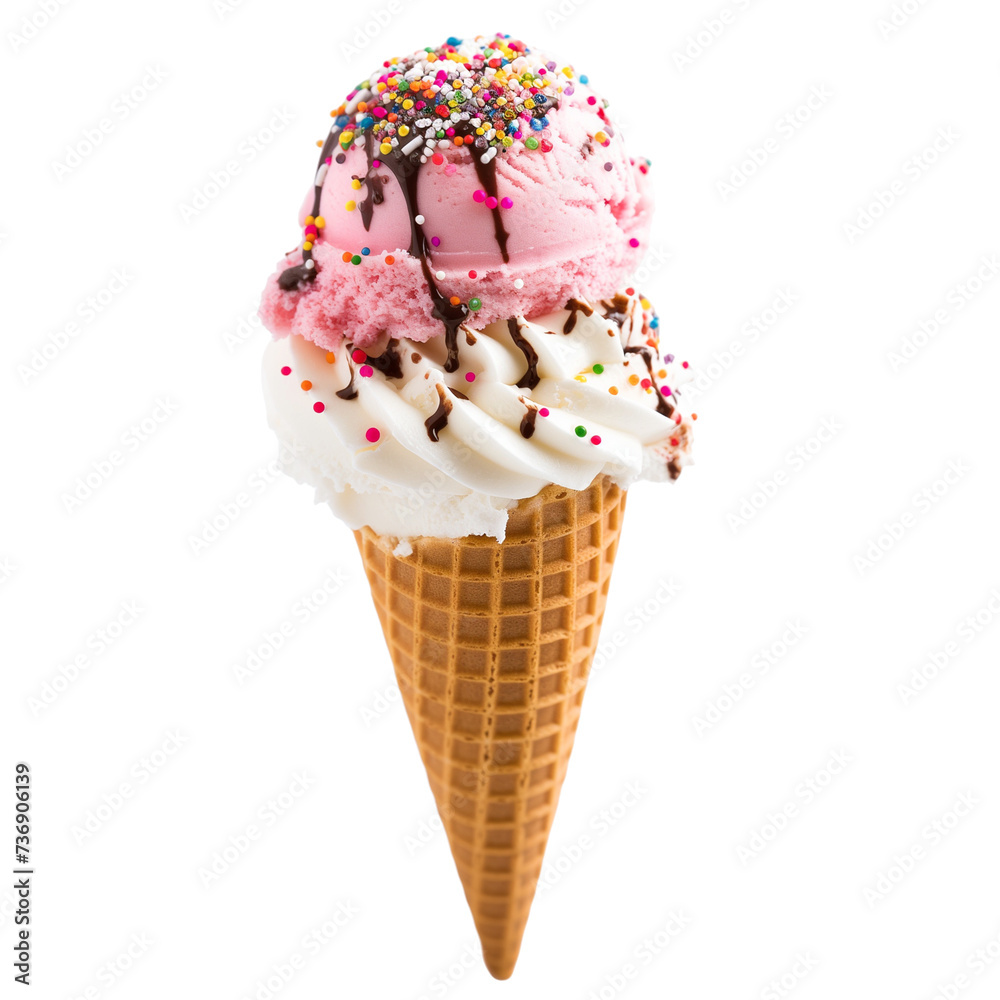 Ice creams isolated on transparent background. Ice creams isolated on transparent background.