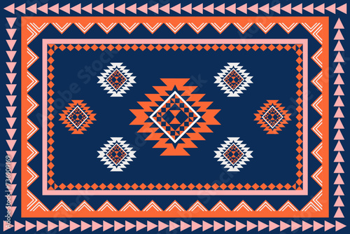 American indian motifs. native american pattern, Vector seamless decorative ethnic pattern. Ethnic geometric pattern native american mexican navajo tribal motif.
Design for background,carpet,wallpaper