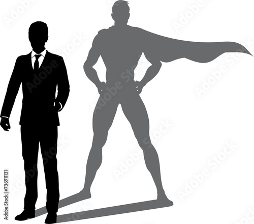 Superhero Business Man With...