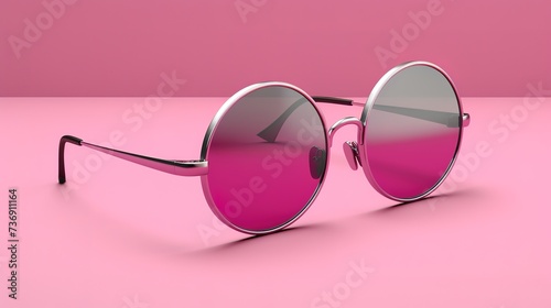 pink sunglasses on a pink background