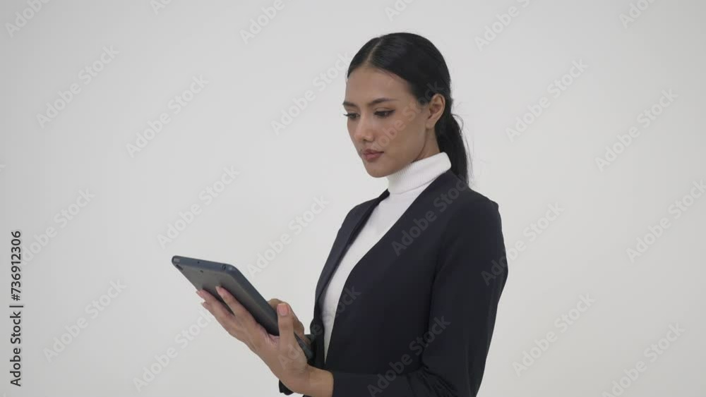 White collar worker show positive emotion on white background. White collar worker show positive emotion on white background.