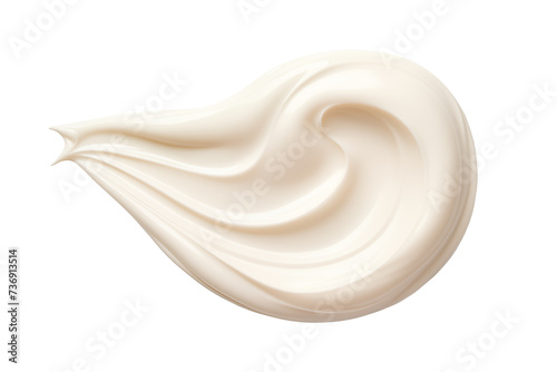 smear of cream texture on transparent background photo