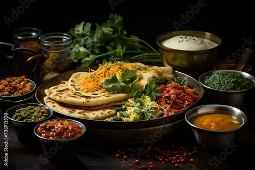 stylist and royal Instant Jowar dosa is a quick and easy Indian breakfast dish, made with jowar flour by mixing it with water and cooked on a preheated non stick pan, space for text, photographic