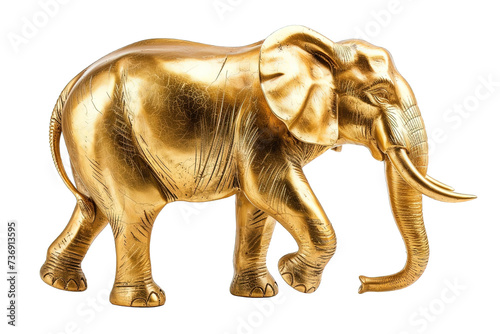 Golden Elephant Isolated