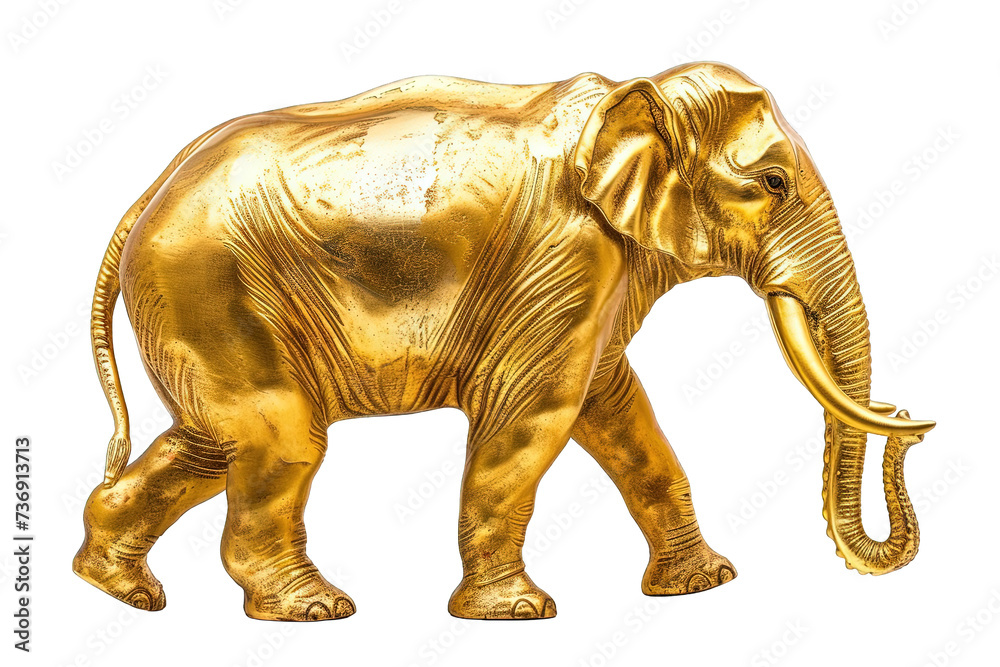Obraz premium Golden Elephant Isolated