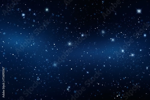 Galactic-Themed Backdrop with a Dark Blue Expanse and Twinkling Dots Resembling Distant Stars, Generative AI © ManusiaIkan