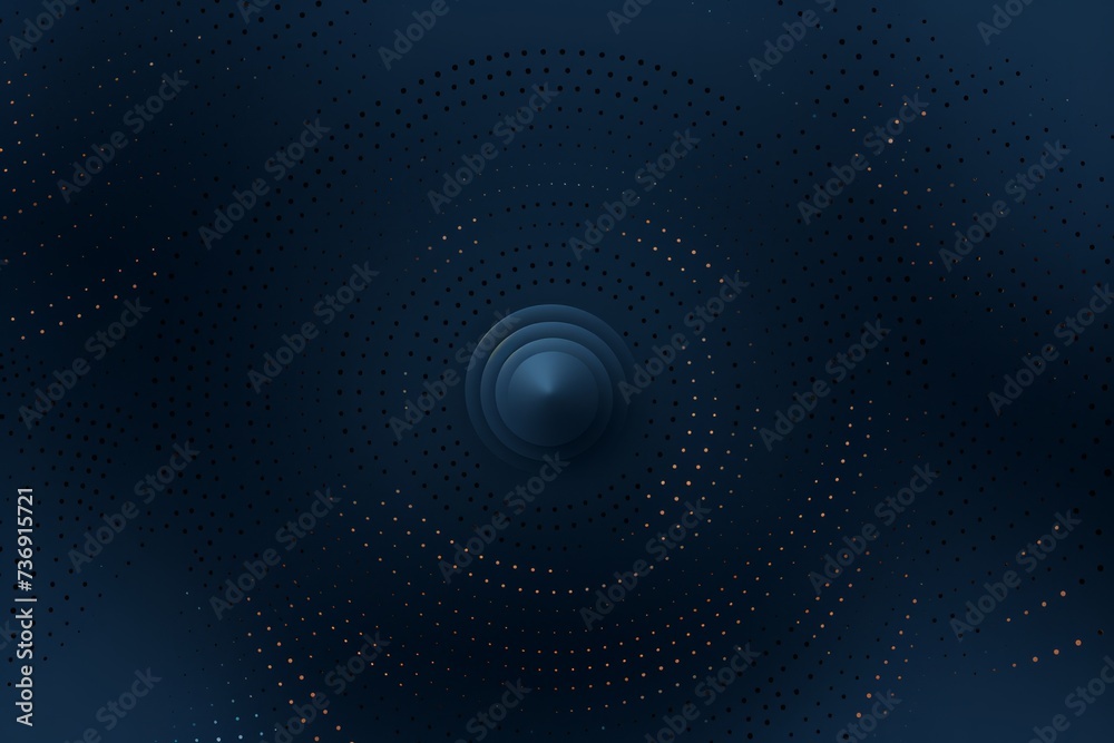 Geometric Precision in an Abstract Dark Blue Pattern, with Dots Arranged in Intricate and Harmonious Formations, Generative AI