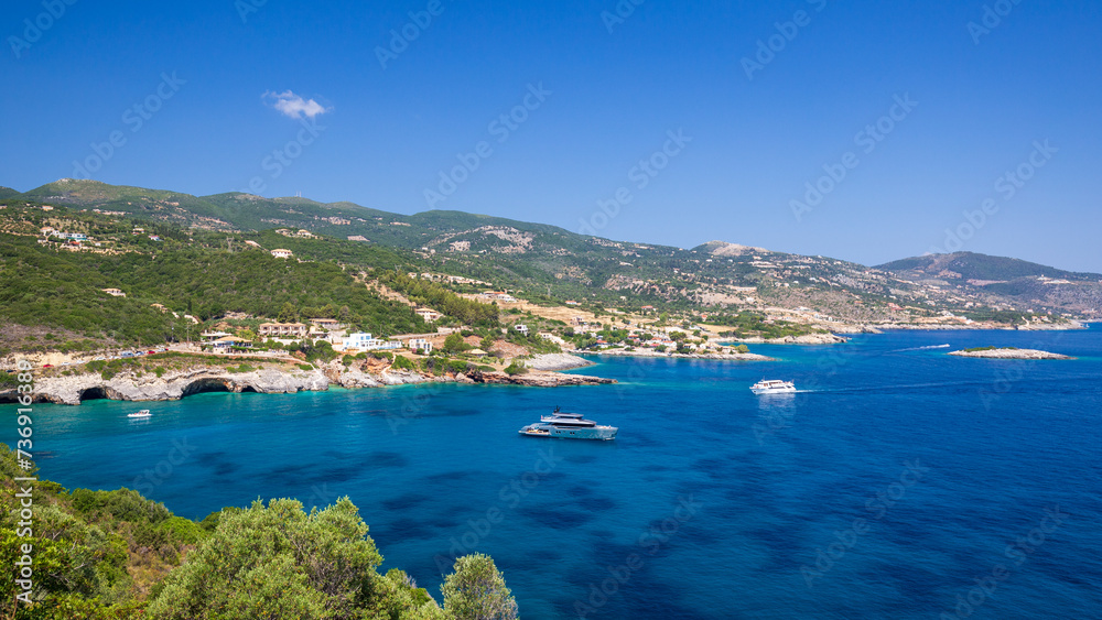 Aerial view of the coast of the sea