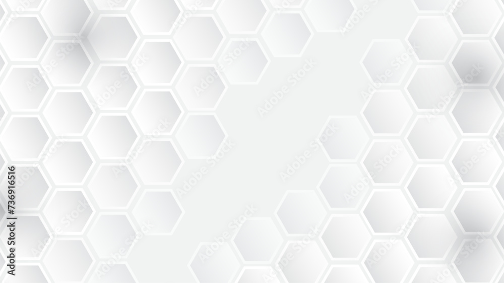 Naklejka premium 3D Abstract white and gray gradient background Halftone dots design background 