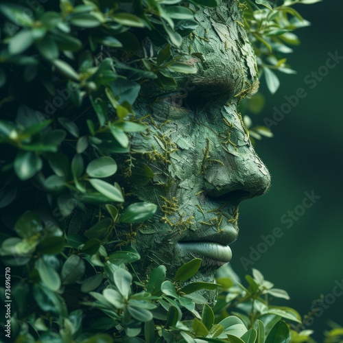 Green Human Being from Plants