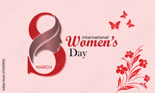 Women day event background with modern style