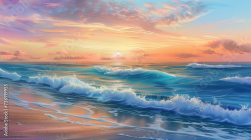 sunset on the beach © Aansa