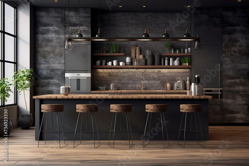ideas for kitchen space including chairs, washing place, tap, lamp, chairs, kitchen cupboards, dining table that are simple and minimalist but still give a clean and elegant impression.