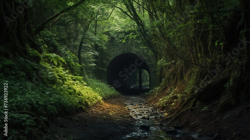 An enchanting elven forest shrouded in mystic fog ai generated 4k image