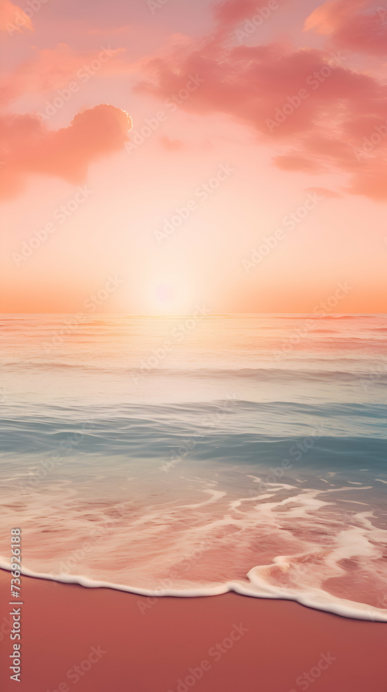 Beautiful sunset over the sea. Seascape. Nature composition.