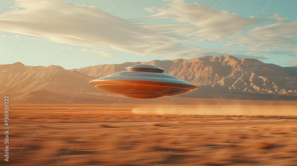 A Large Flying Object in the Middle of a Desert