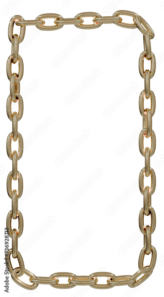 Layered Dimensions: Add depth and texture to your art with this captivating 3D frame formed by layered metal chains. Stand out from the crowd Layered Dimensions: Add depth and texture to your art with this captivating 3D frame formed by layered metal chains. Stand out from the crowd