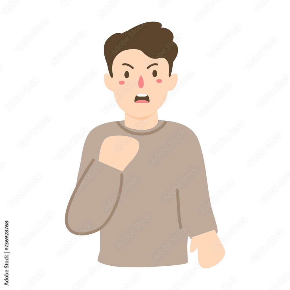 man with a confused mind flat illustration man with a confused mind flat illustration