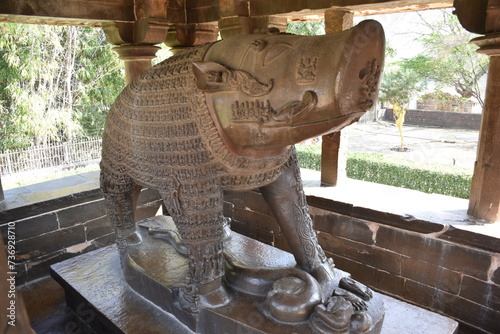 This is photo of famous Waraha temple at Khajuraho in India. It is ancient temple dedicated to Waraha incarnation of Shri Vishnu. photo