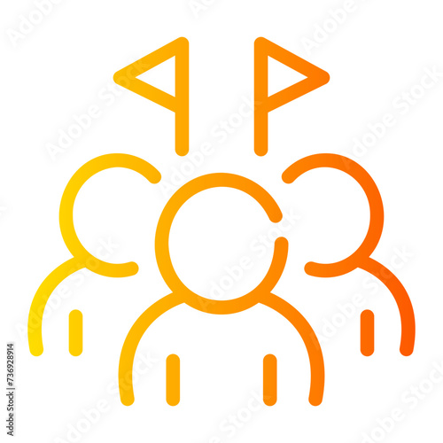 supporter Line Gradient Icon
