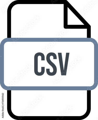 CSV File icon with bold outline