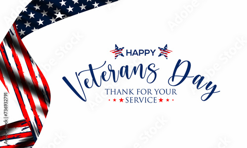 Happy Veterans Day United States of America background vector illustration , Honoring all who served