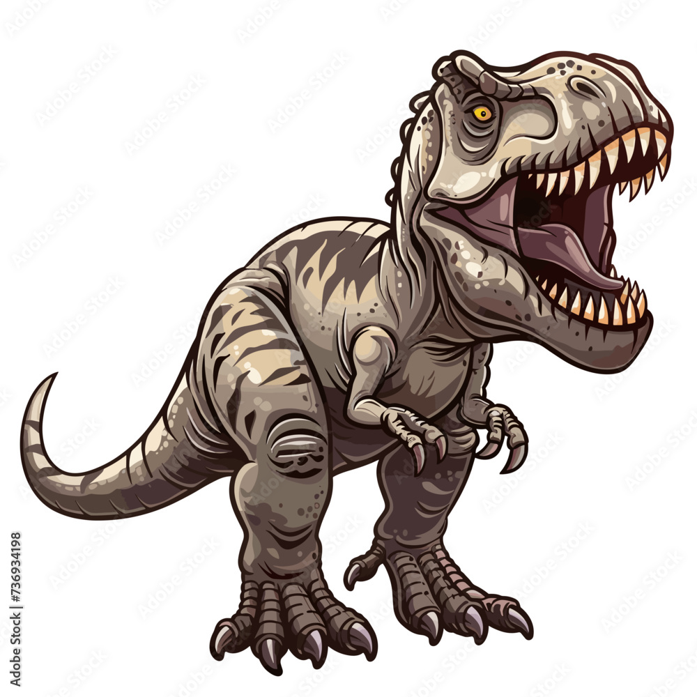 T-rex isolated on a white background T-rex isolated on a white background