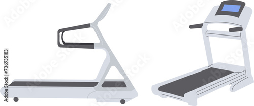 treadmill in flat style vector