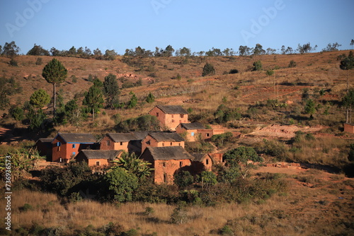 small rural village in Madagascar photo