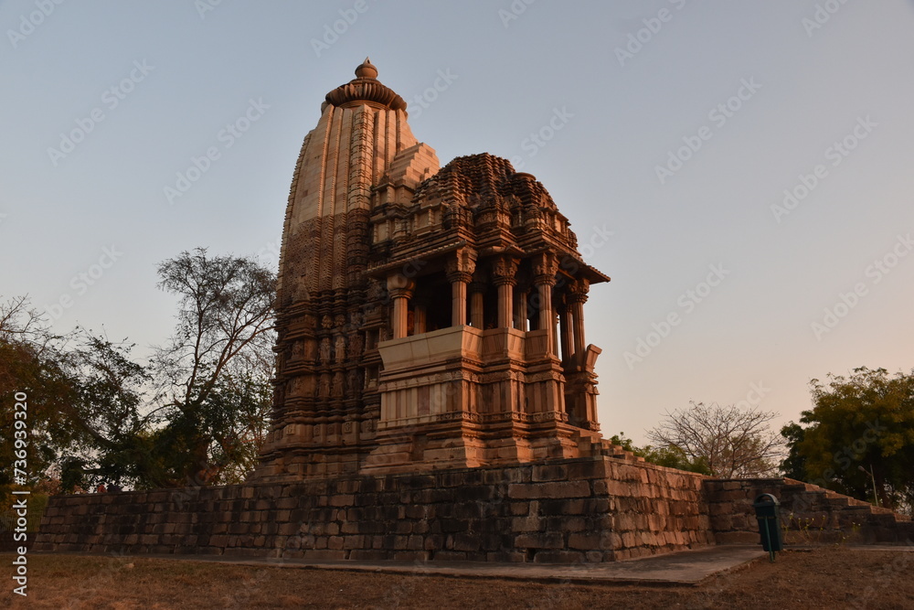 This is photo of Chaturbhuj temple at Khajuraho in India. It is dedicated to Lord Vishnu.