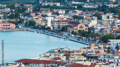Obraz na płótnie The city of Zakynthos, on the Greek island of Zakynthos. w salonie