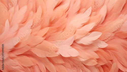 pink flamingo feathers, closeup 