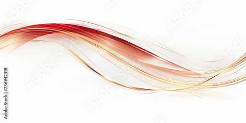 Simple red arc with gold lines.