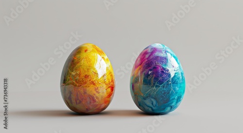 easter colorful eggs , Glassmorphism