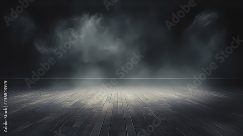 Empty concrete floor, universal minimalist background for presentations © jiejie