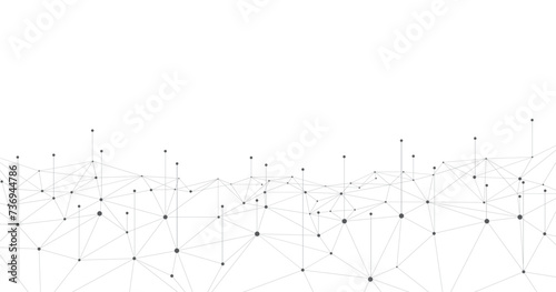 Concept of geometric mesh lines on a white background. Triangle pattern. Geometric abstract background with simple Triangle elements. 