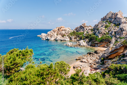 The italian island sardinia in mediterranean sea photo