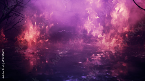 purple and orange fire background with ashes floating_around