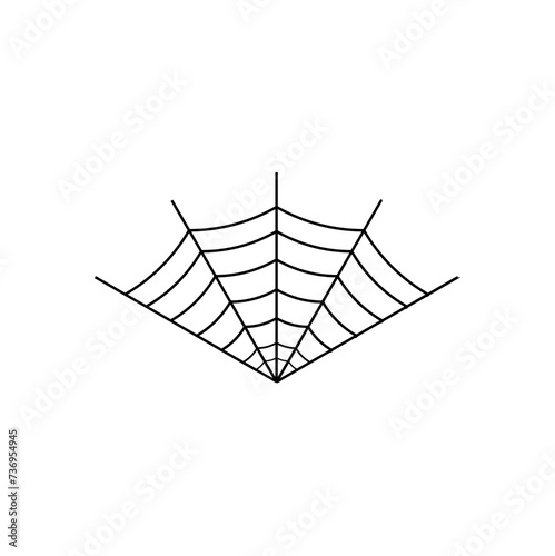 Hand drawn spider web