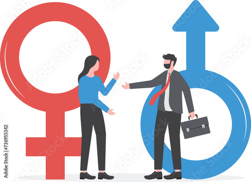 gender equality concept, sexuality concept with male and female icon, women's rights

