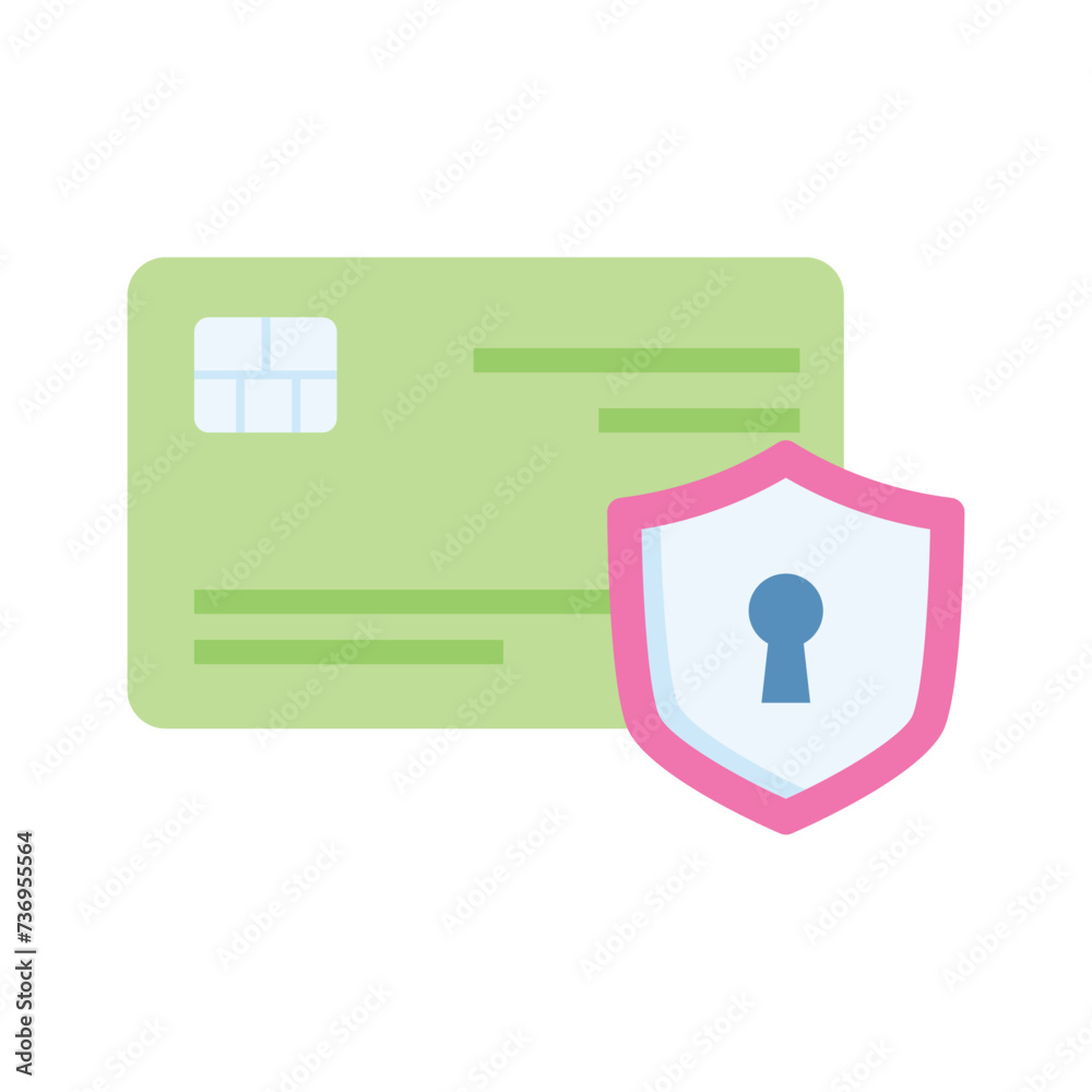 Have a look at this amazing credit card security icon in flat style Have a look at this amazing credit card security icon in flat style
