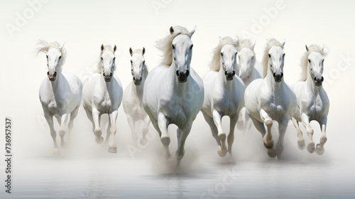 A group of white horses